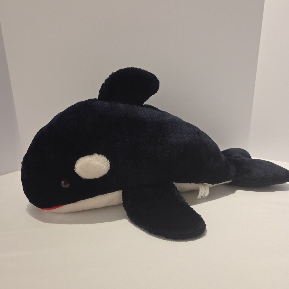 Vintage SeaWorld Killer Whale Orca Large 21” Stuffed Animal Plush Shamu 1982